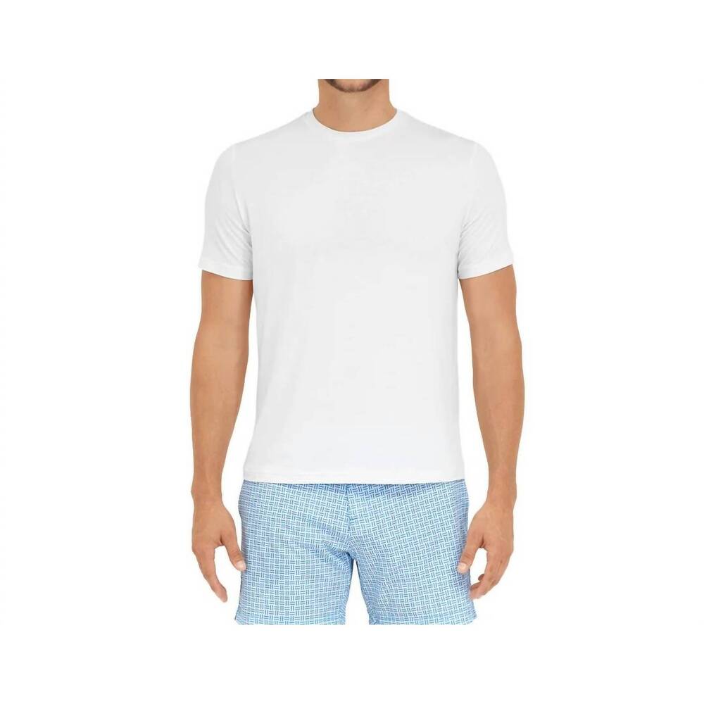 NEW SOMEWHERE SUNNY men's upf 50+ bamboo everyday t-shirt in white